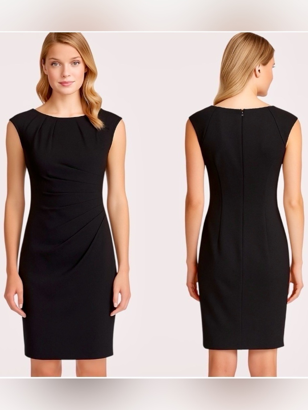 Kobi Halperin NWOT Black Cap-Sleeve Sheath Dress